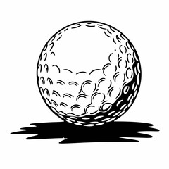Golf ball vector icon