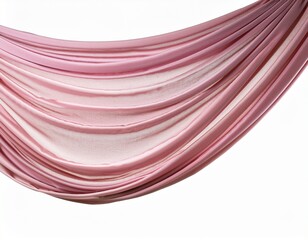 Obraz premium well decorated soft pink curtain isolated white background