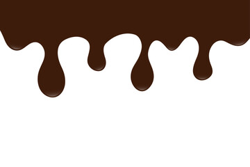 Rich Chocolate Dripping Icing. Abstract Dessert Background. Vector Illustration