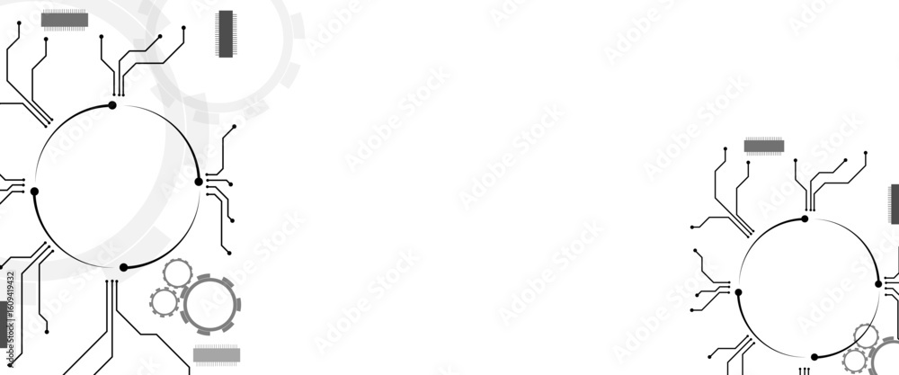 Poster vector electronic board technology background, abstract connecting lines and dots. social networking