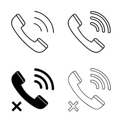 Phone Icon Flat Vector
