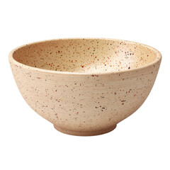 A bamboo fiber serving bowl with speckled finish isolated on transparent background