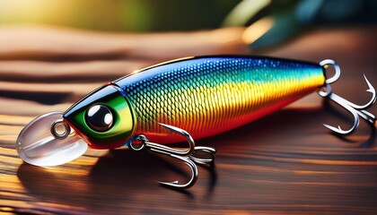 colorful fishing lure designed for attracting freshwater fish