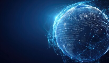 Digital representation of Earth, network connections