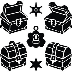 Treasure Chests & Magic Symbols - Vector Pack