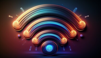 3d wifi symbol