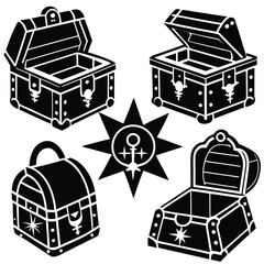 Treasure Chests & Magic Symbols - Vector Pack