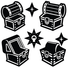 Treasure Chests & Magic Symbols - Vector Pack