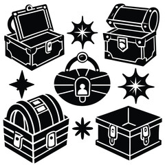 Treasure Chests & Magic Symbols - Vector Pack