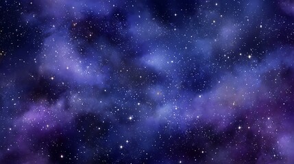 Starry night sky filled with countless glowing stars deep blue and purple tones calm dreamy celestial atmosphere