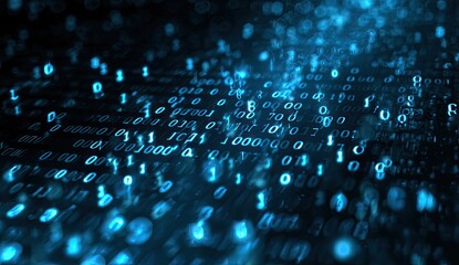 Abstract digital code background