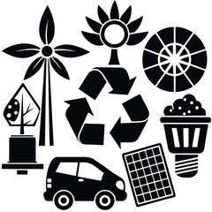Eco-Friendly Solutions & Sustainable Living Icons