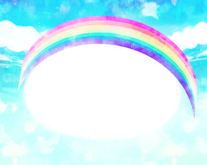 絵本風の虹
