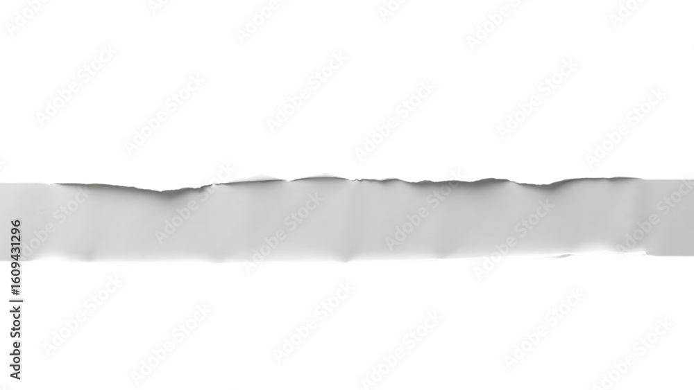 Poster realistic torn paper with shadow transparent grey ripped torn paper strip empty background with torn