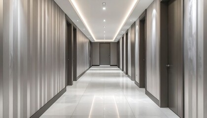 Obraz premium Modern hallway with elegant design