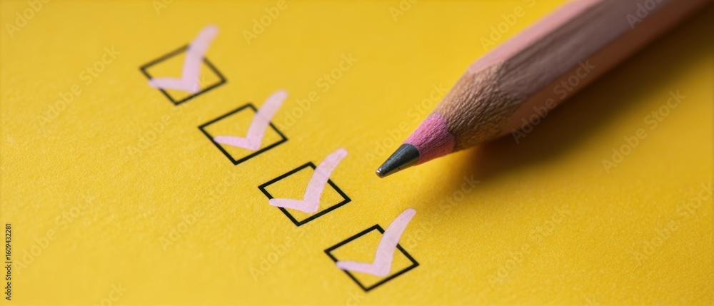 Aufkleber the checklist with pencil for organizing tasks and enhancing productivity.