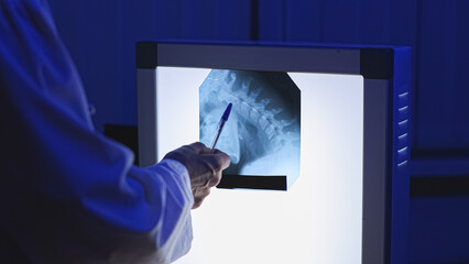 X-ray. Close-up x-ray. X-ray of the neck. High-quality photo.