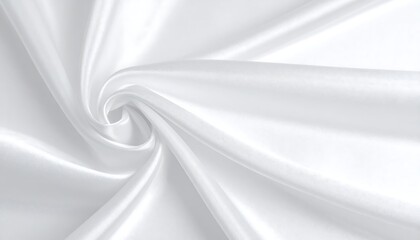 Fototapeta premium Smooth white satin fabric folds