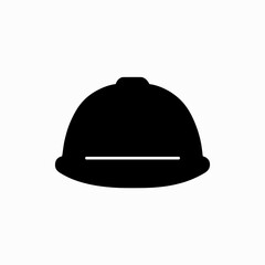 Fototapeta premium Hard hat icon in solid style representing protective headgear