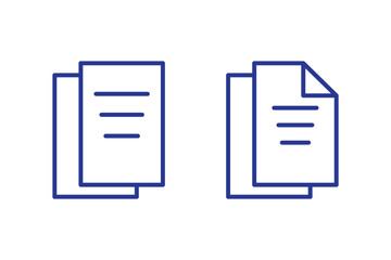 Document icon vector isolated on white background. Paper icon. File Icon