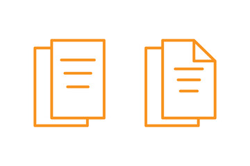 Document icon vector isolated on white background. Paper icon. File Icon
