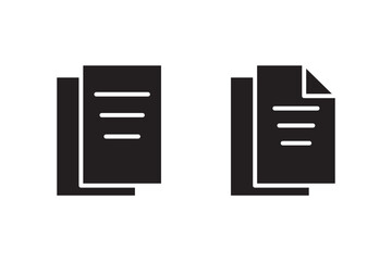 Document icon vector isolated on white background. Paper icon. File Icon