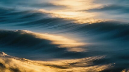 Fototapeta premium Dynamic Ocean Waves at Sunset
