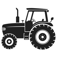 Obraz premium Classic Farm Tractor Silhouette
