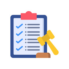 Legal Decision flat color icon
