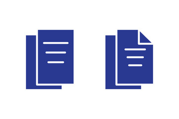 Document icon vector isolated on white background. Paper icon. File Icon