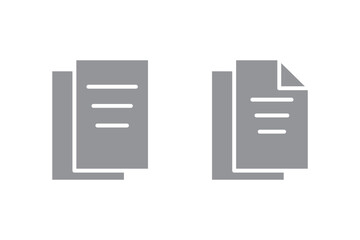 Document icon vector isolated on white background. Paper icon. File Icon