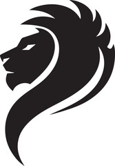 Lion head vector silhouette