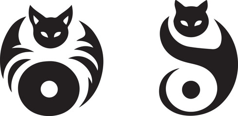 black cat vector illustration