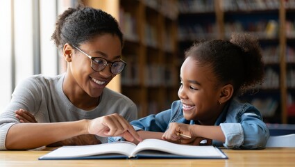 Mother and Daughter Studying Together at Home - Education and Bonding