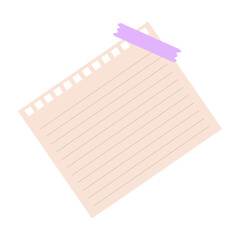 Colorful paper notes collection. Flat Illustration Office Supplies