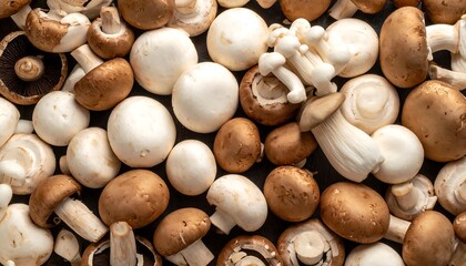 Assorted mushrooms close-up