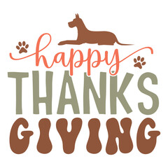 Thanksgiving Dog Vector Art
