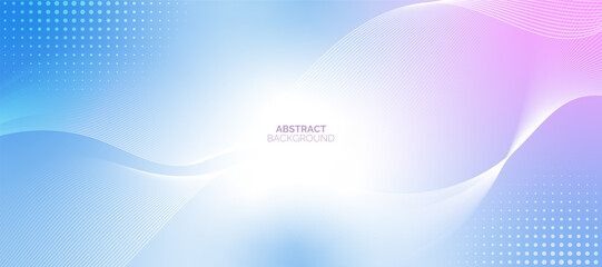 Abstract blue gradient background with wave. Shiny moving lines design element. Modern blue gradient flowing wave lines. Futuristic technology concept.