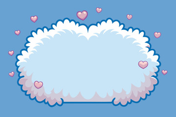 floating heart dreamy border light fluffy love art