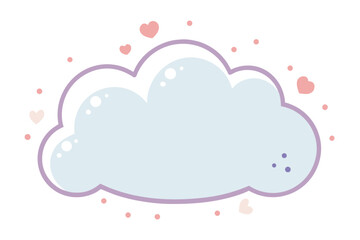 Cloud Like Border With Tiny Heart Appear Effects  