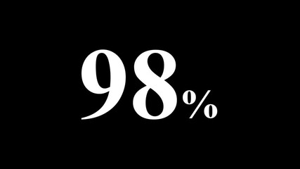 abstract 98 percent animation on black background.