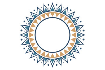 Tiny triangle design in circular frame layout