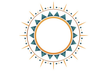 Minimal triangle shape in circular frame art