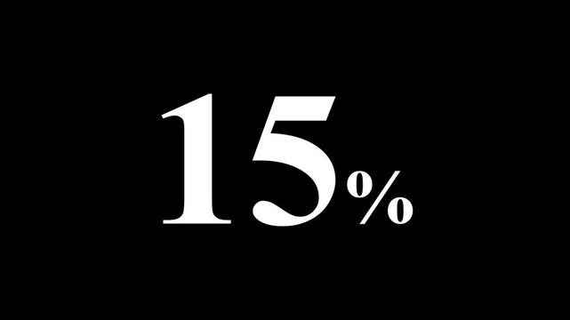 abstract 15 percent animation on black background.