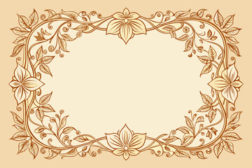 ornate floral border frame with intricate design
