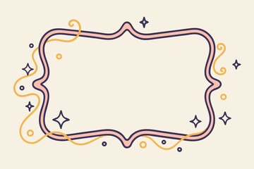 Squiggly Hand Drawn Line Playful Photo Frame