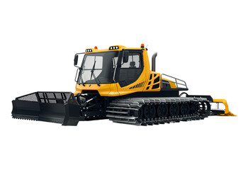 Obraz premium Yellow Snow Cat Powerful Snow Removal Vehicle