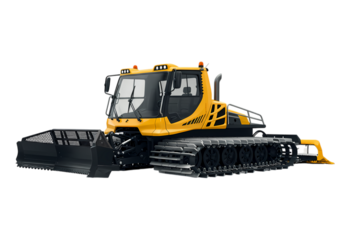 Yellow Snow Cat Powerful Snow Removal Vehicle