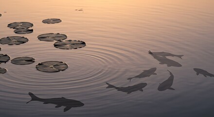  lily pad in nature and pond