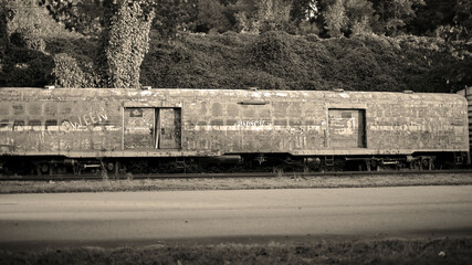 old train on tracks